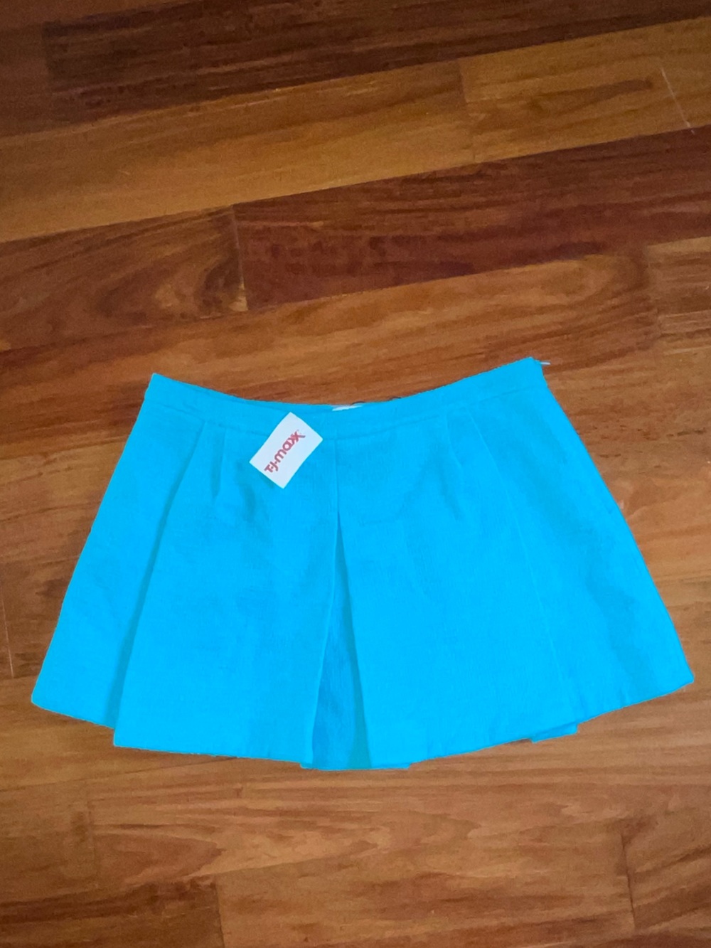 Zara Bright Turquoise Blue Pleated Women's Skirts